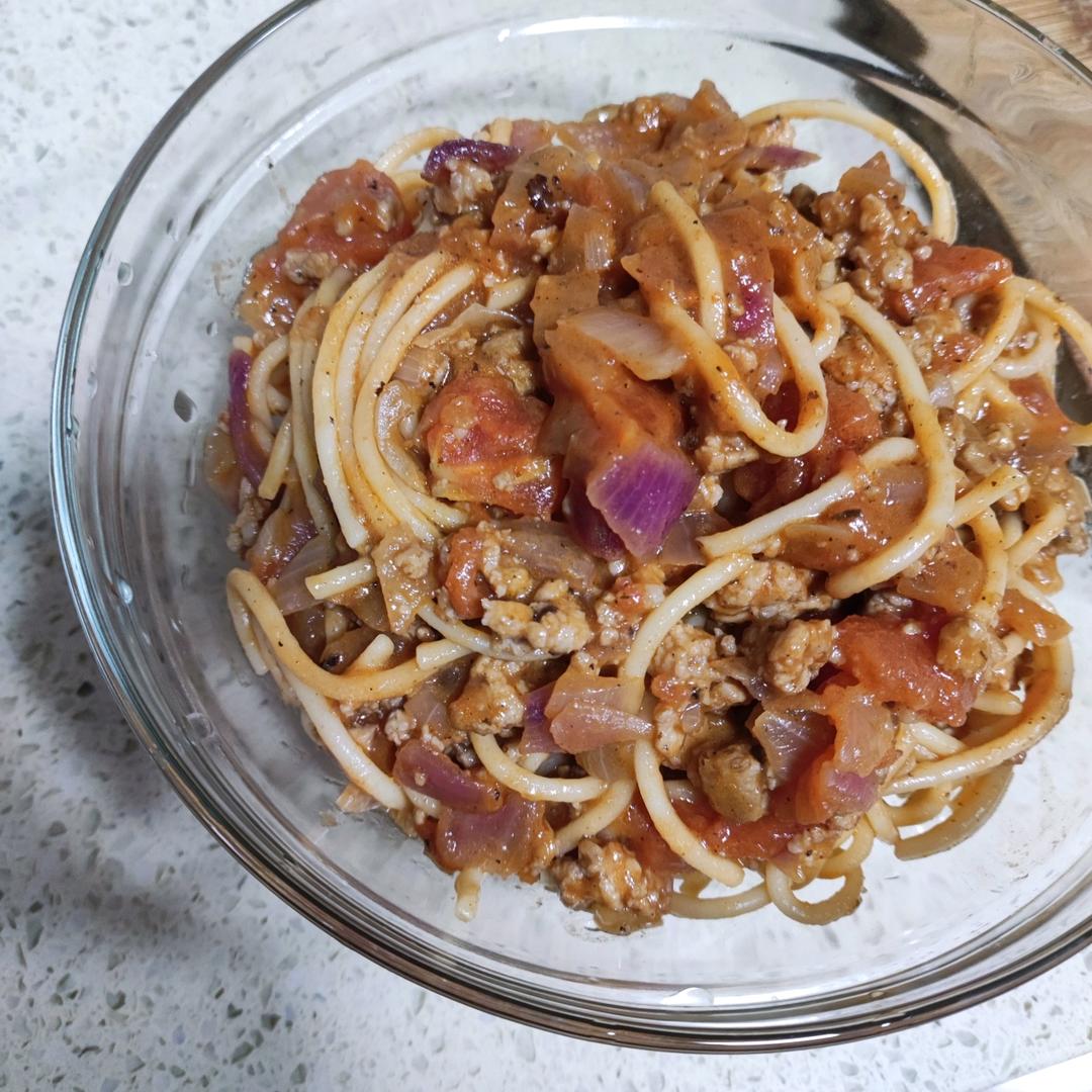 （完胜必胜客的）番茄肉酱意大利面～