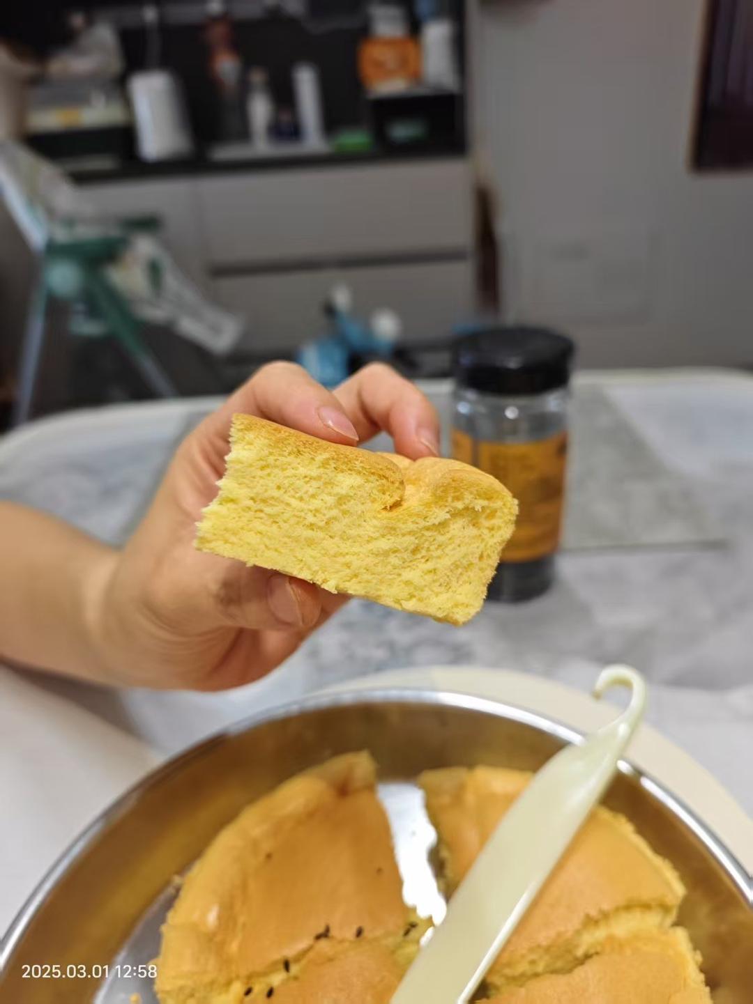 无牛奶8寸戚风蛋糕