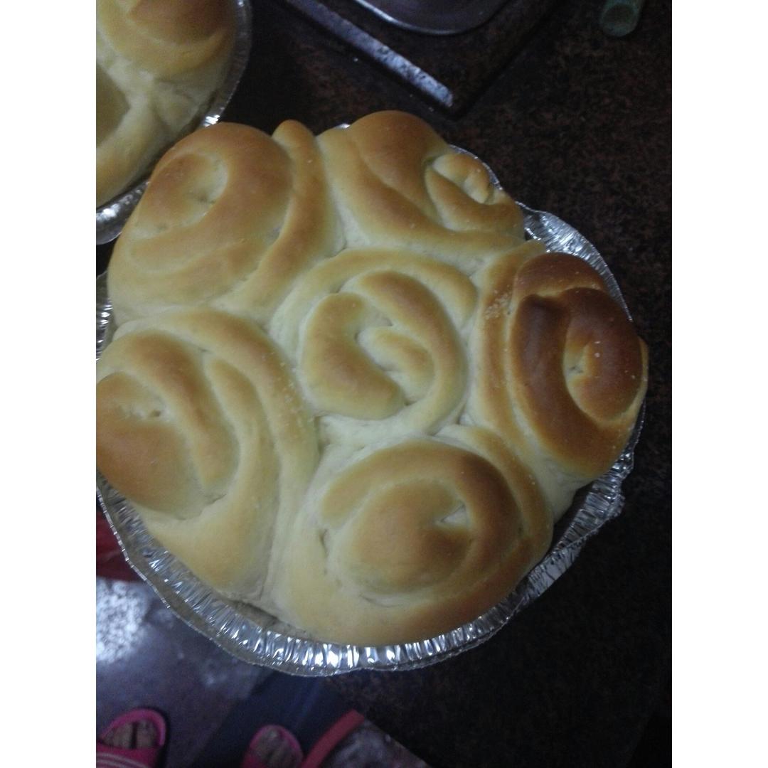 椰蓉玫瑰花面包（系列二）