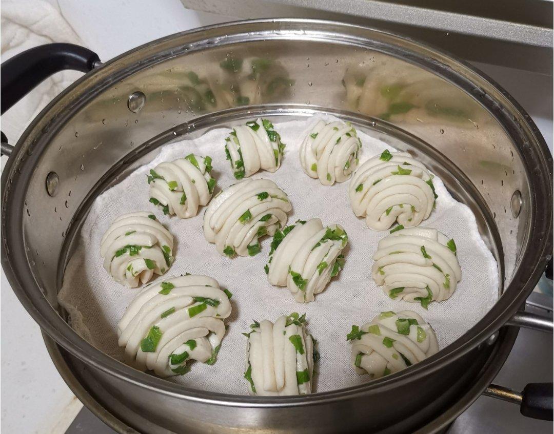 香葱花卷（香葱保持绿色诀窍）