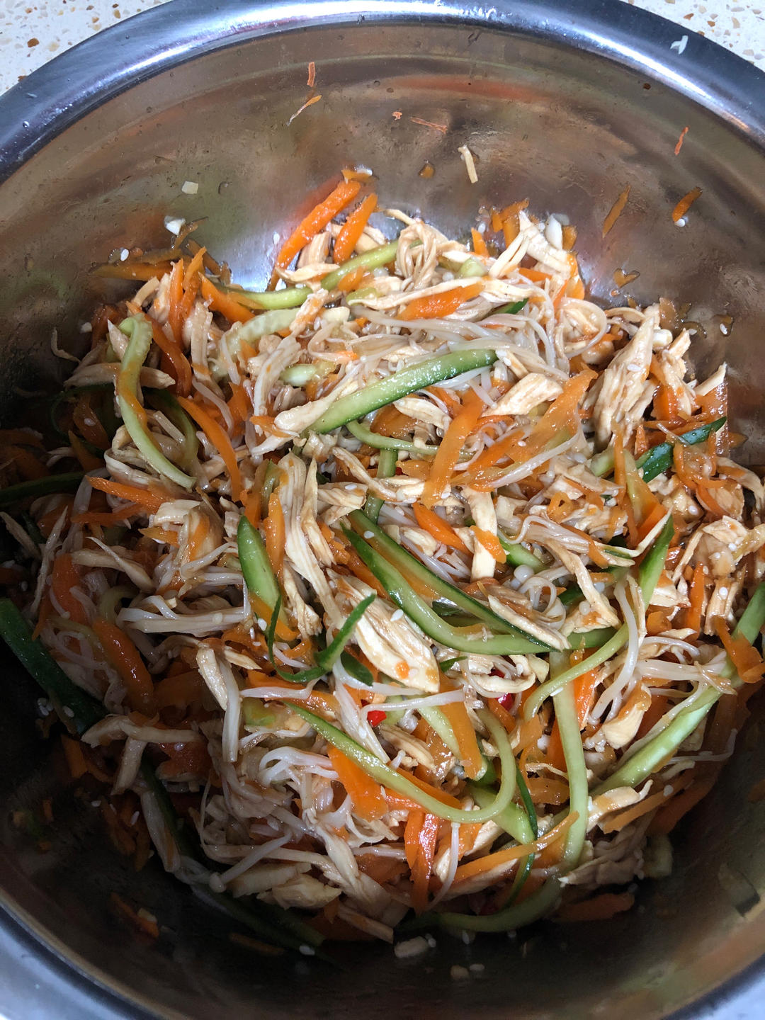 鸡胸肉这样做巨好吃❗️凉拌鸡丝😋低脂高蛋白