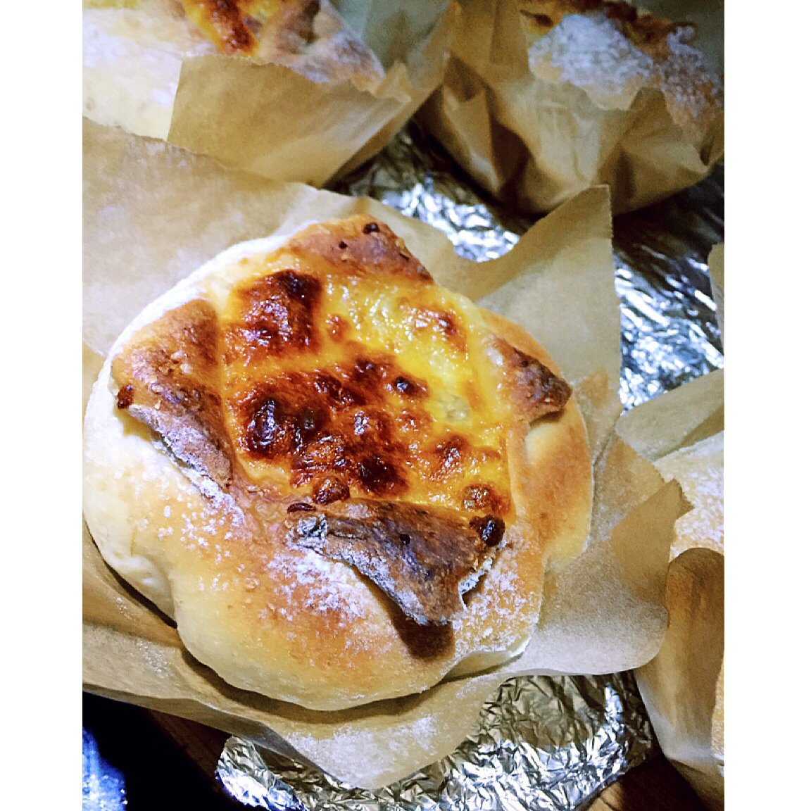 全麦芝士熔岩面包