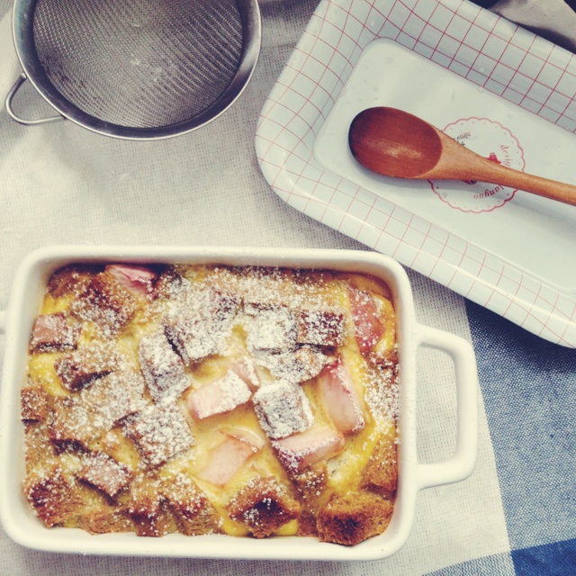 【山姆厨房】面包桃子布丁