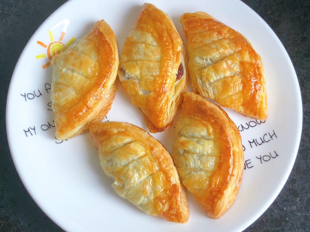 豆沙酥/豆沙派（蛋挞皮版）的做法