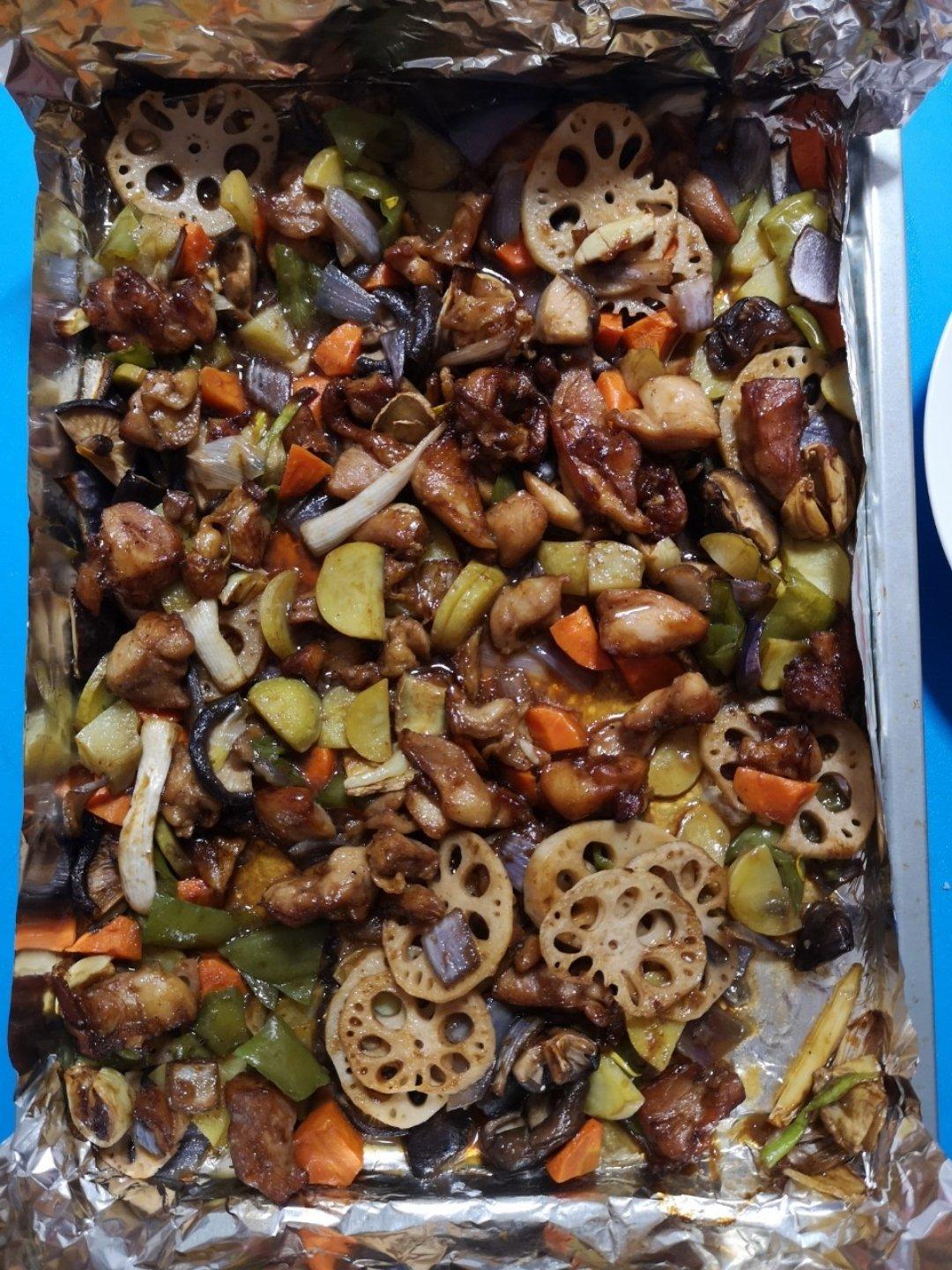 圣诞节🎄烤箱菜-杂蔬鸡腿肉