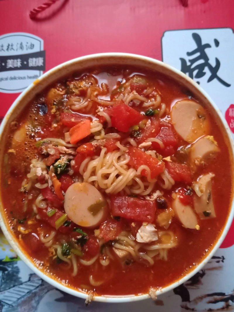 西红柿老干妈煮方便面