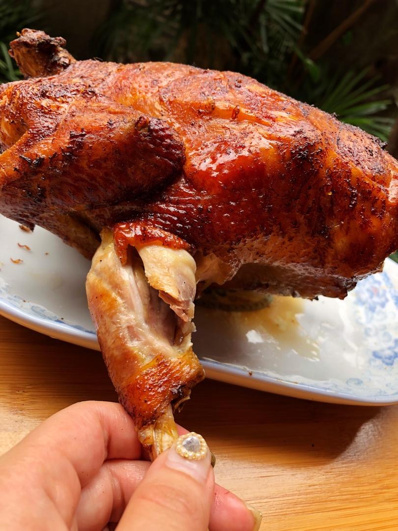 小胖妞哒哒哒做的一起来吃鸡脆皮烤鸡