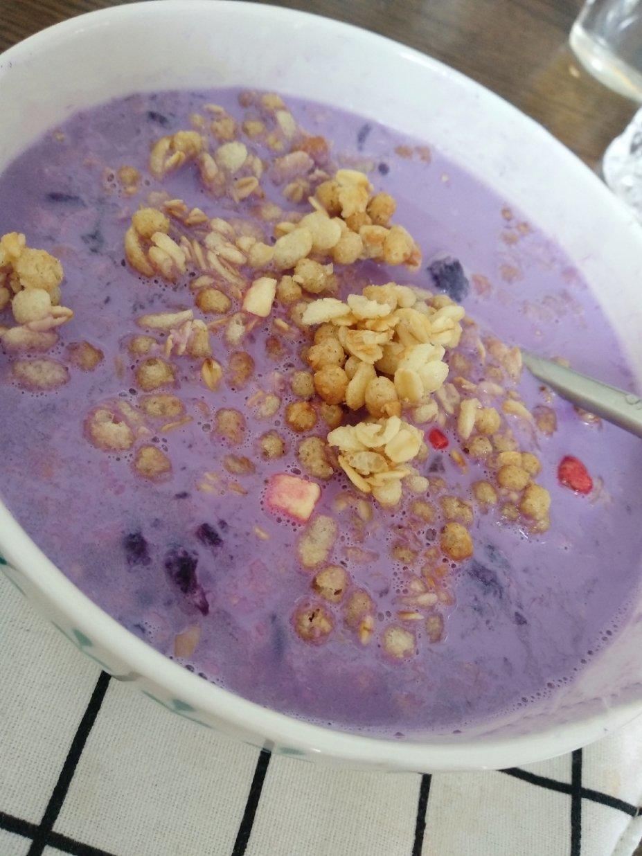 牛奶燕麦紫薯粥