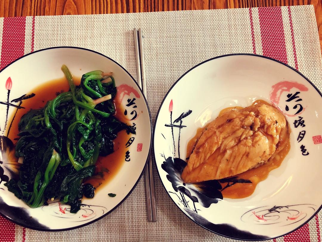 白灼菠菜
