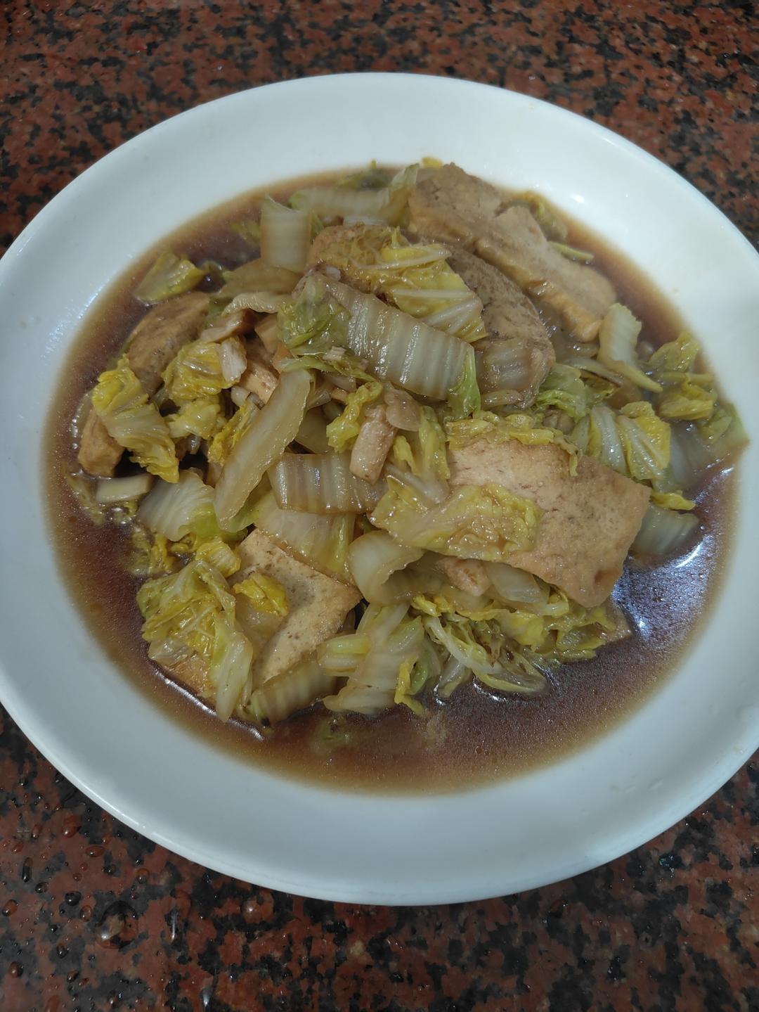 超级鲜的老豆腐炒白菜