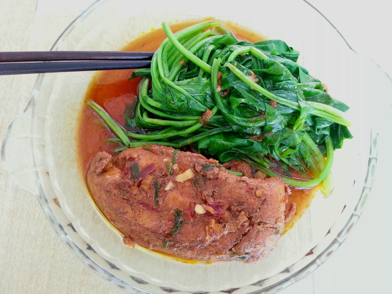 豆豉酱蒸鸡腿