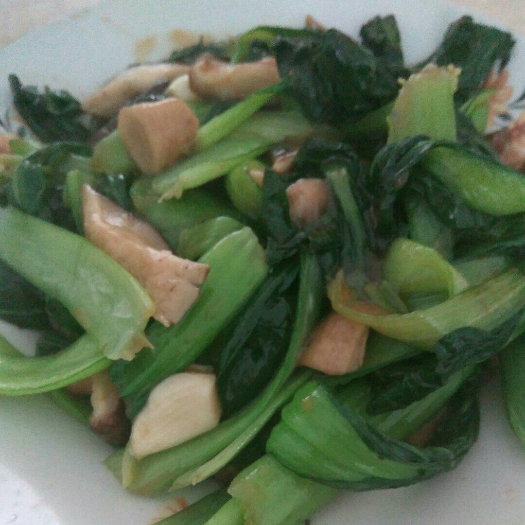 小炒油菜杏鲍菇