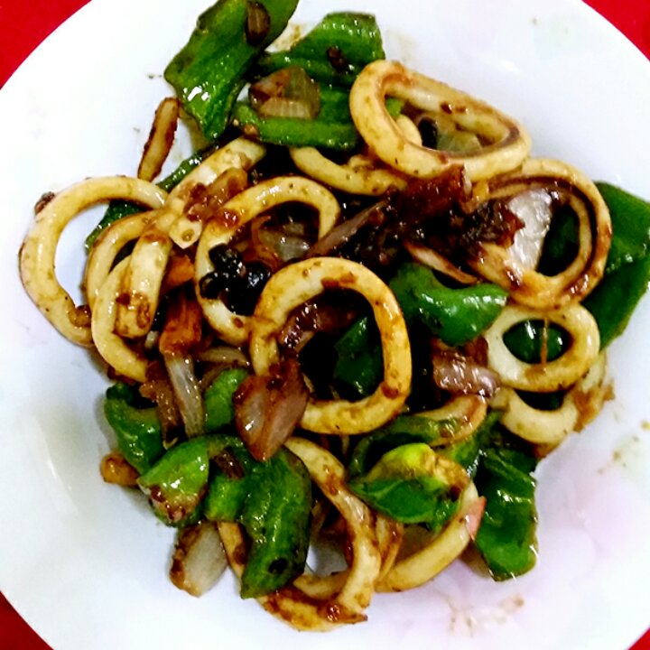 碧海蓝天17做的酱爆鱿鱼圈