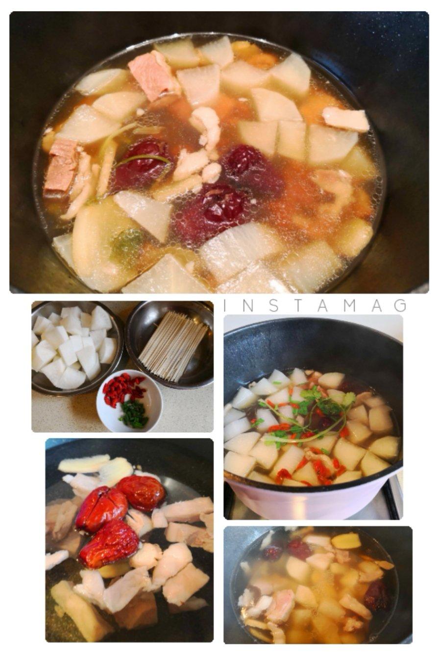 白萝卜羊腩汤