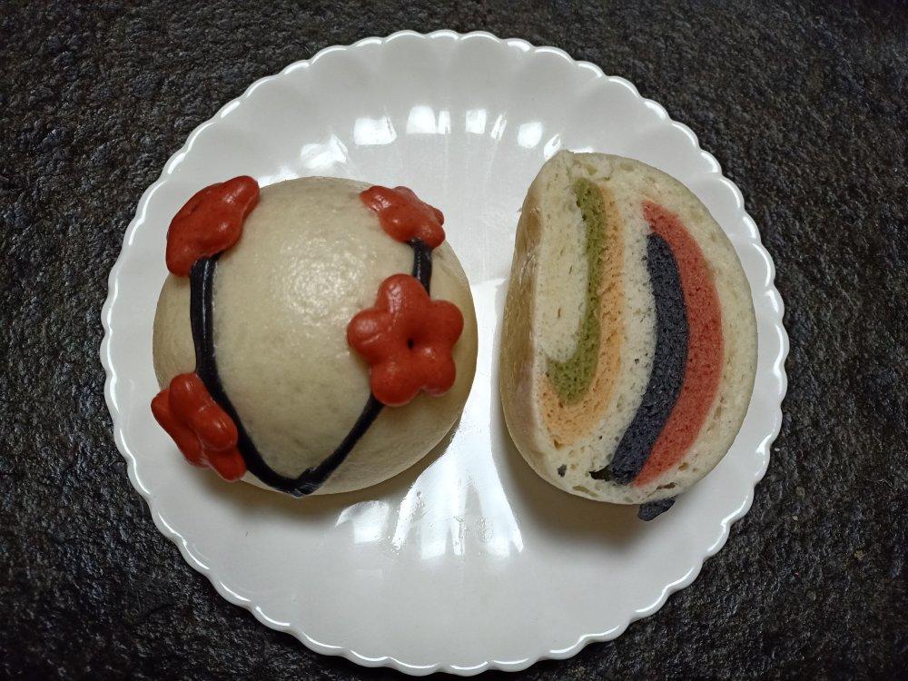 彩虹蔬菜汁馒头