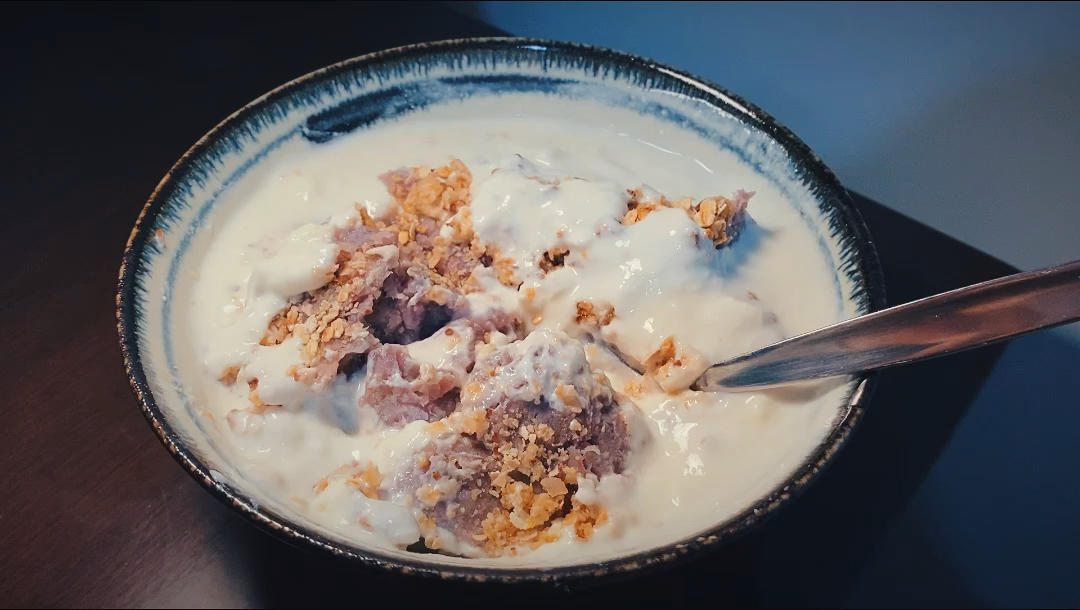 粉糯红薯泥配燕麦酥丨健康·三餐