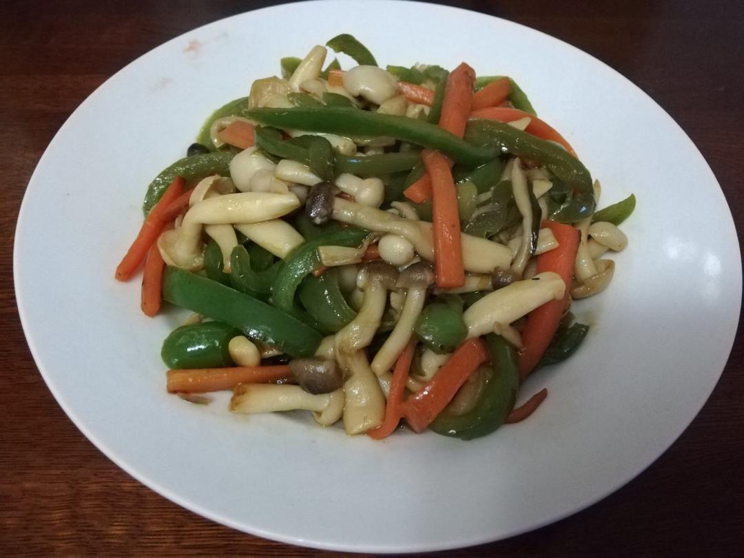 素炒白玉菇