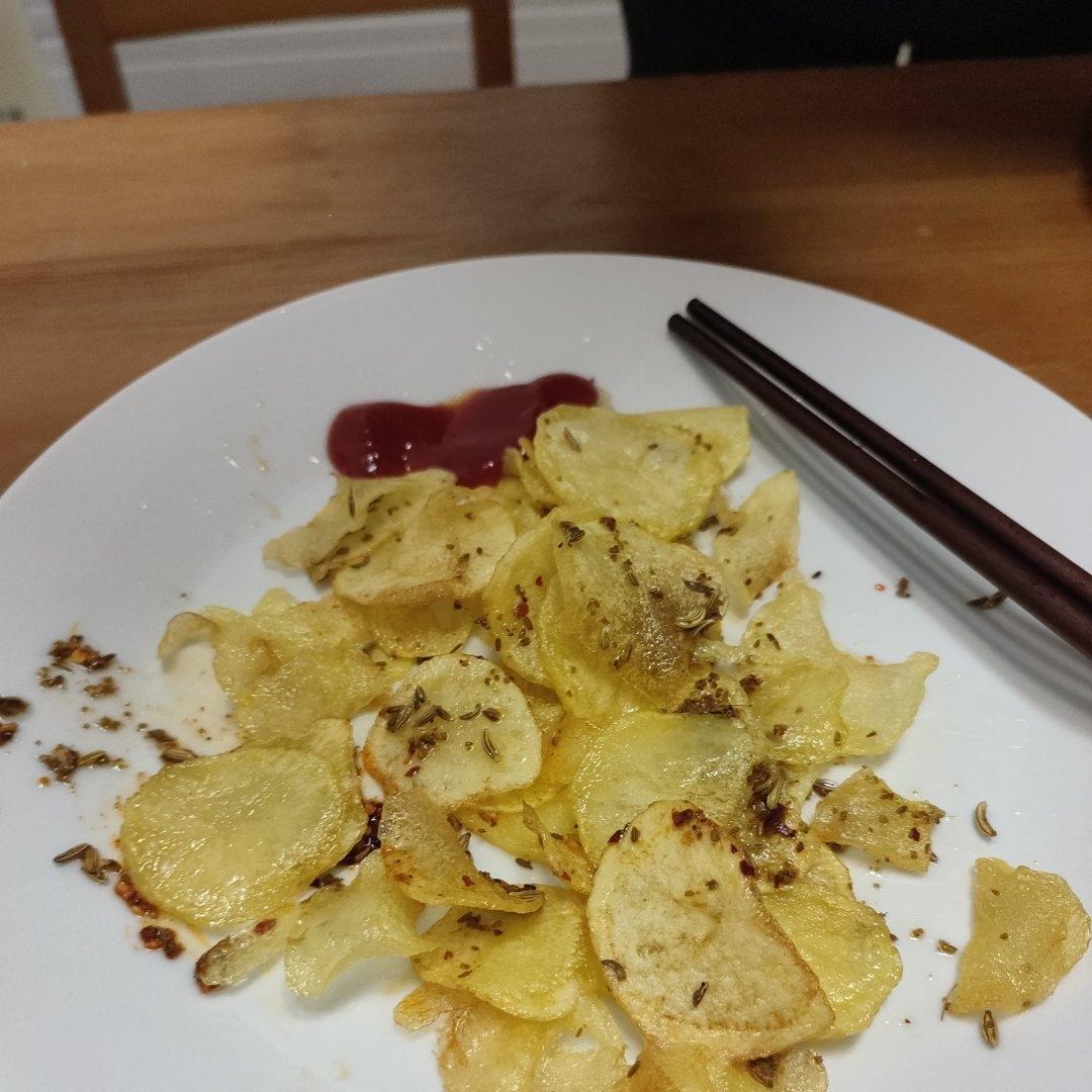 自制炸薯片，学会以后再也没买过薯片