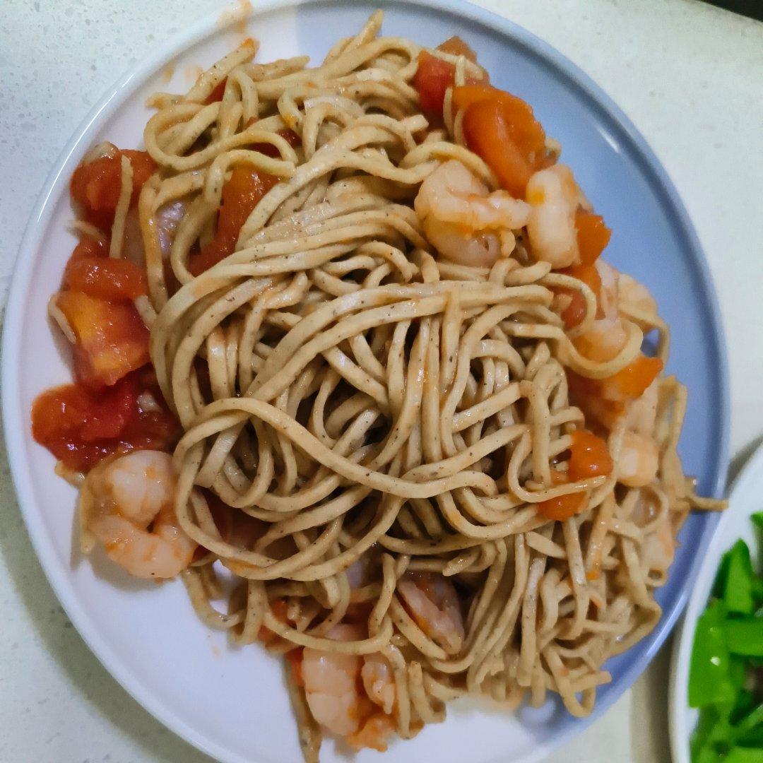 番茄虾仁意面