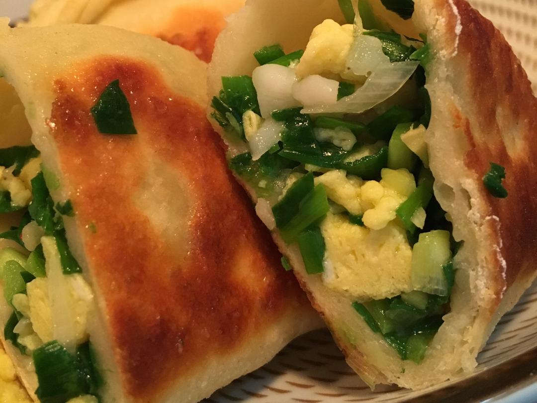 韭菜大虾盒子的做法