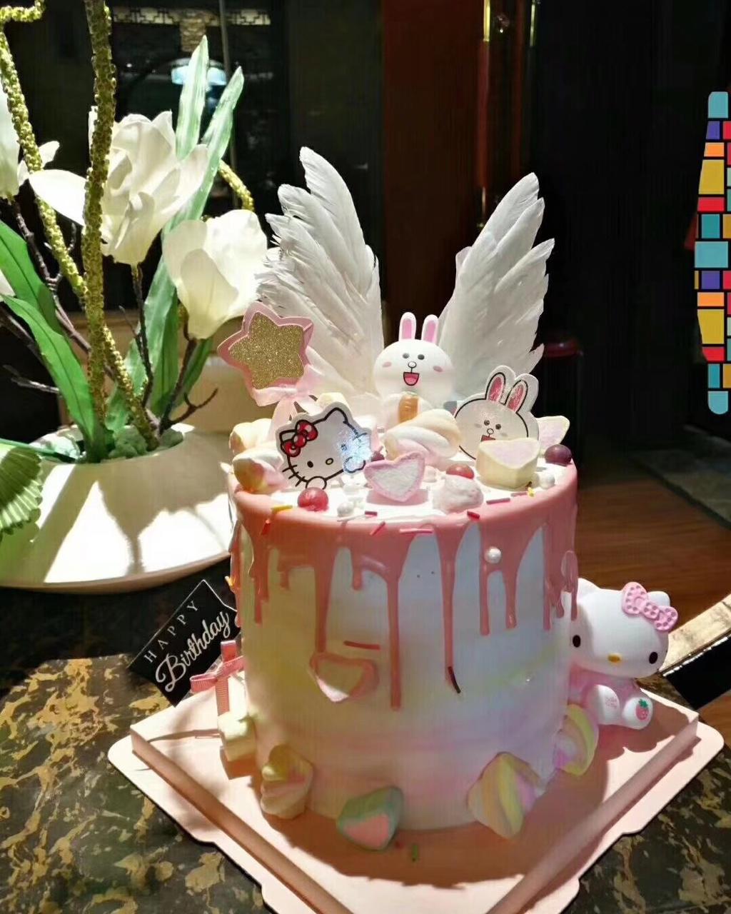 手机用户0131_cmb7做的少女心布朗熊可妮兔马卡龙色可爱晕色蛋糕