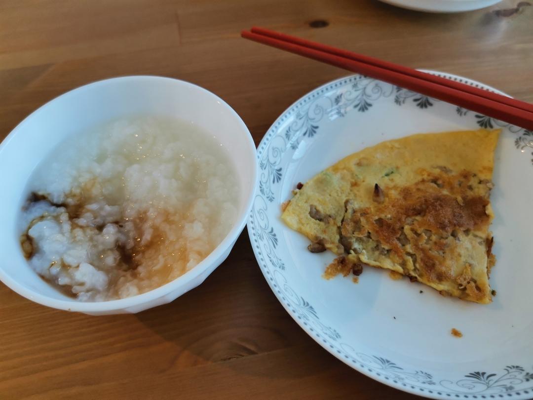 肉碎葱花煎蛋饼
