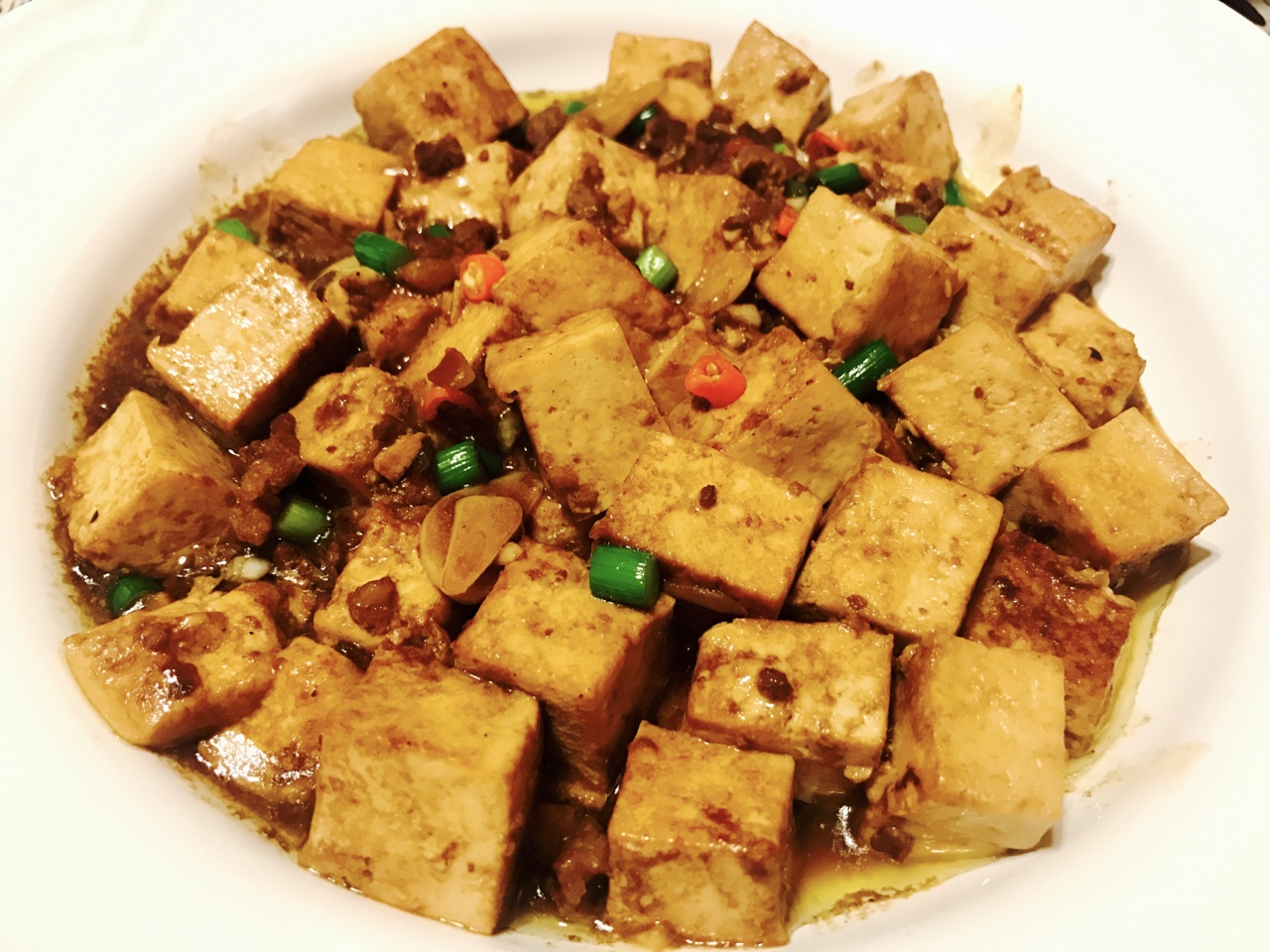 炸酱焖豆腐的做法