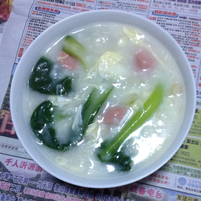 青菜鸡蛋面疙瘩汤