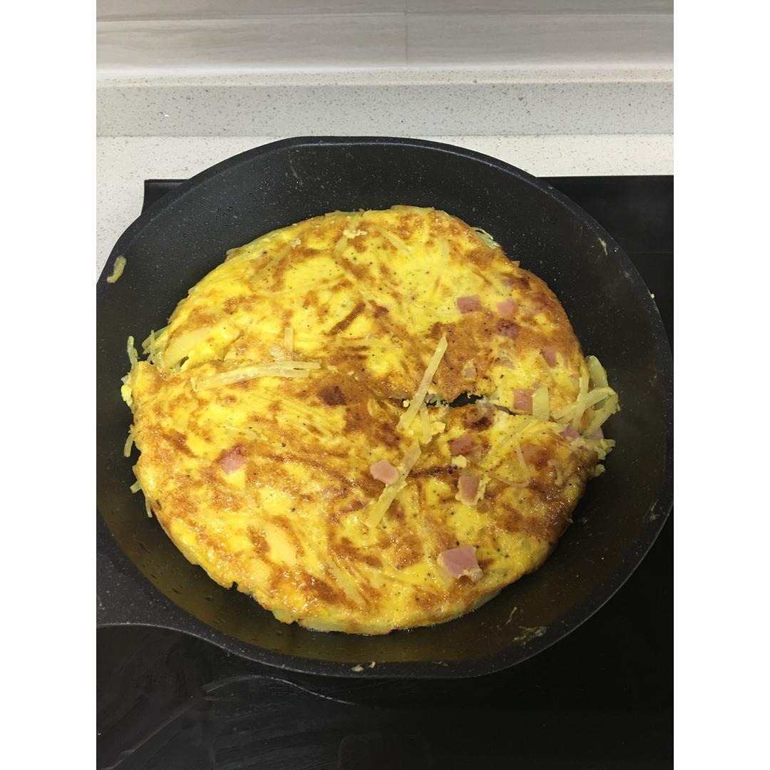 香煎土豆丝鸡蛋饼