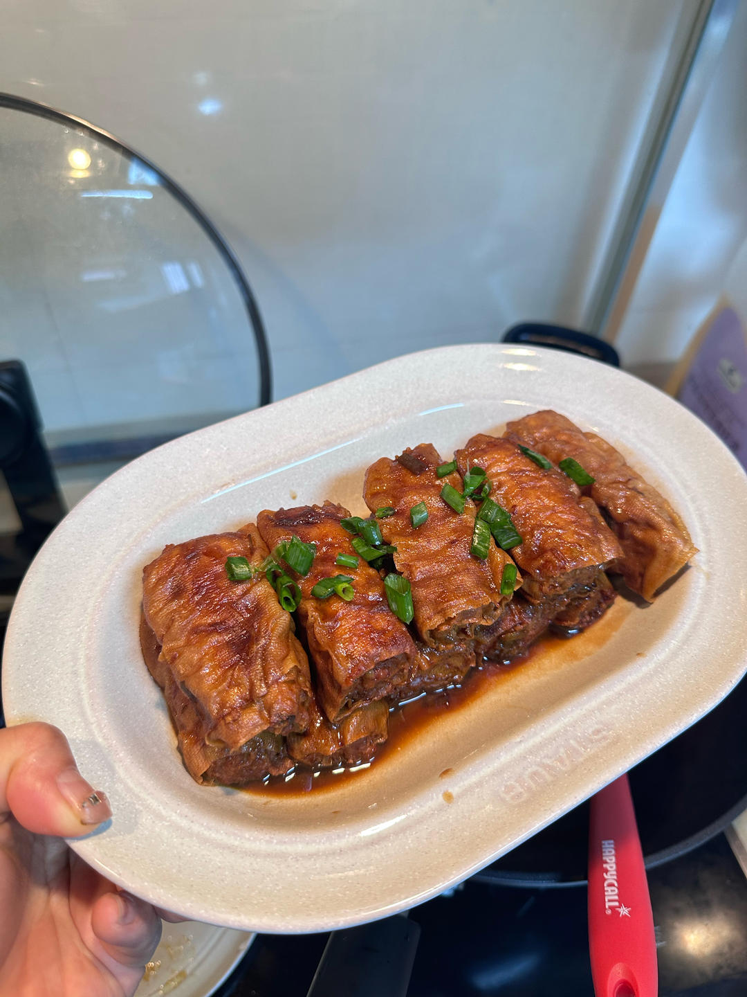 红烧百叶结包肉（一口吃做法）