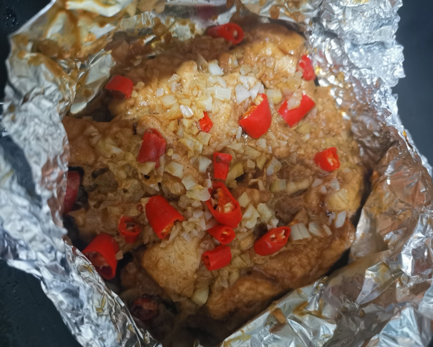 简易好吃的锡纸鸡胸肉的做法 步骤9