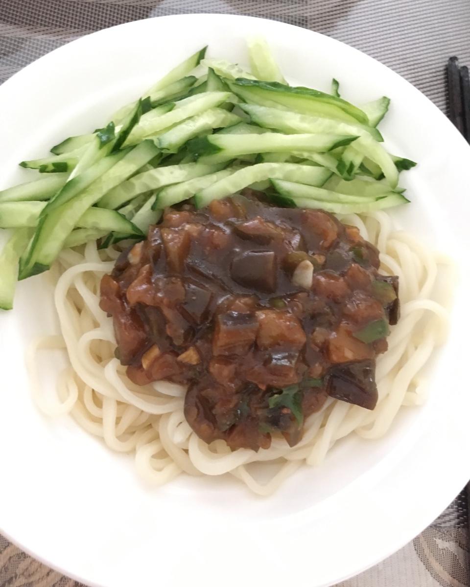 茄子辣椒打卤面