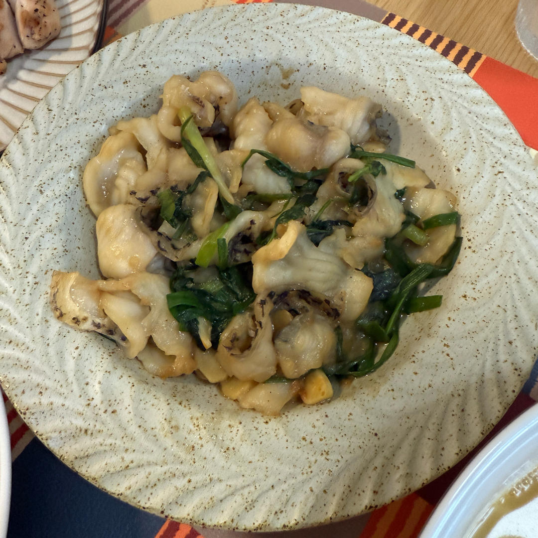 姜葱爆炒脆肉鲩鱼片