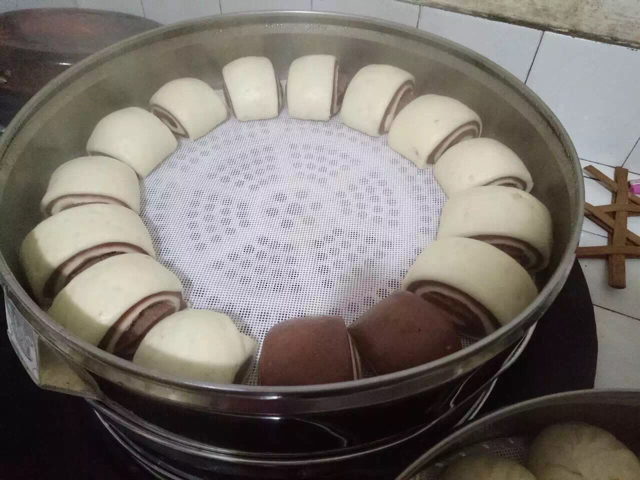 双色馒头(可可粉)
