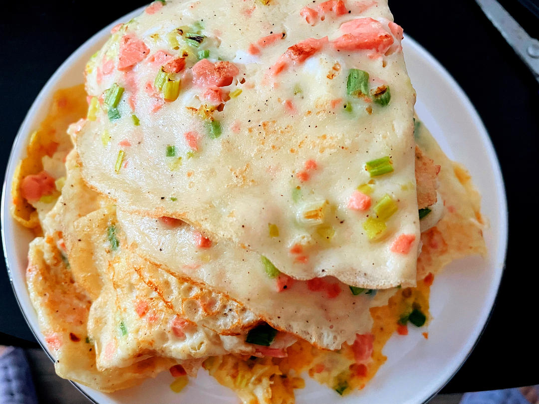 简单快手蔬菜鸡蛋煎饼