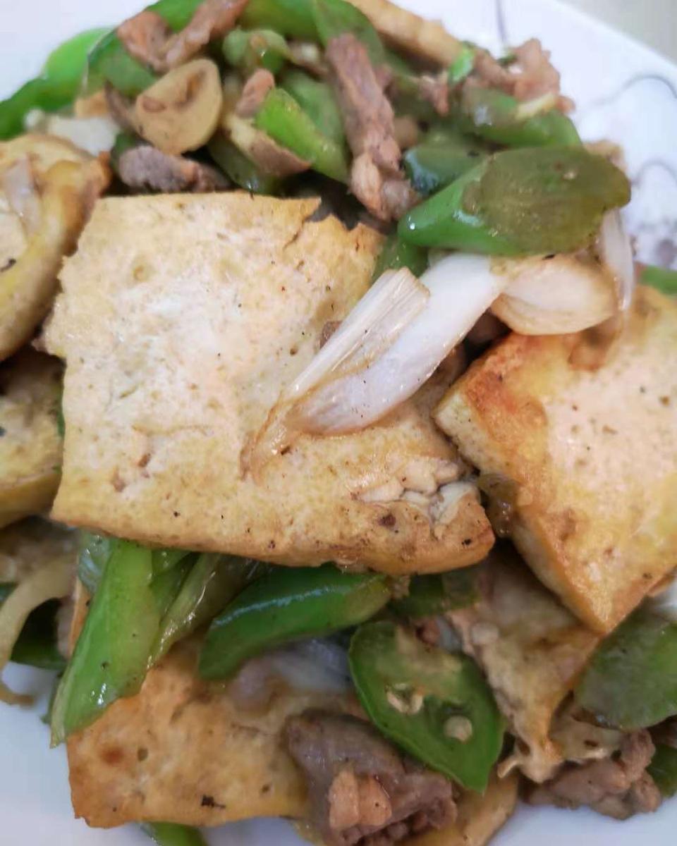 香煎豆腐--家常豆腐