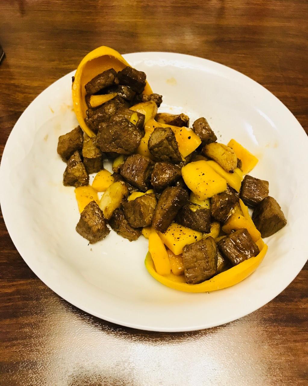 黑蒜子牛肉粒