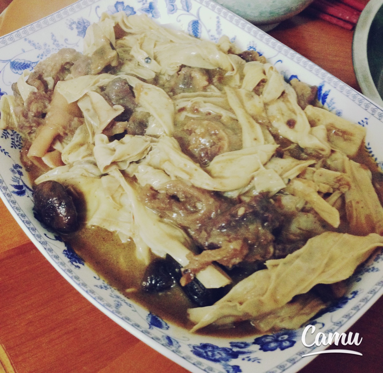 香菇腐竹炒鸡肉