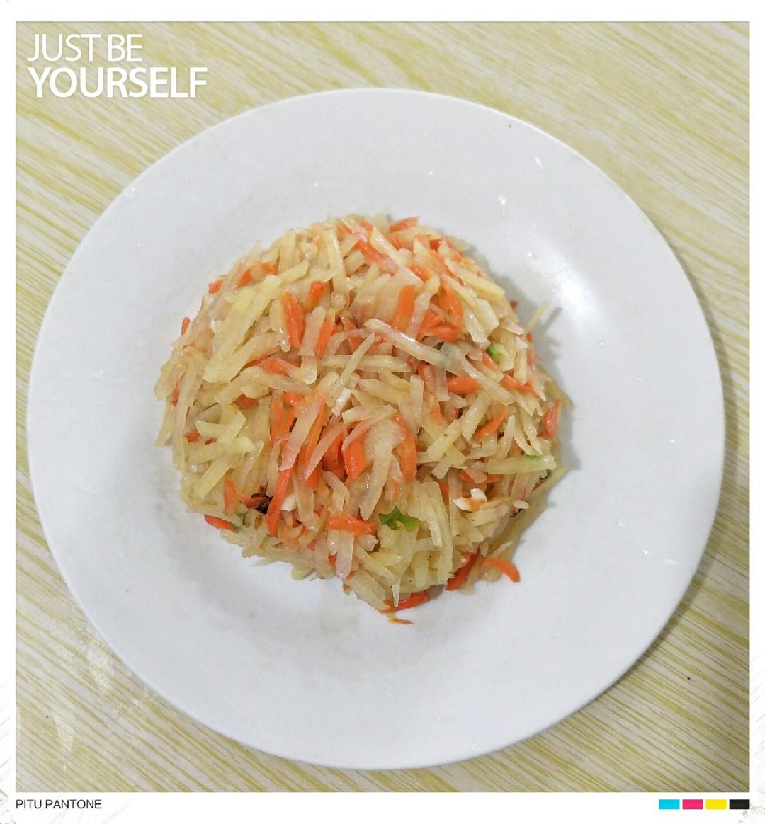 炒胡萝卜土豆丝