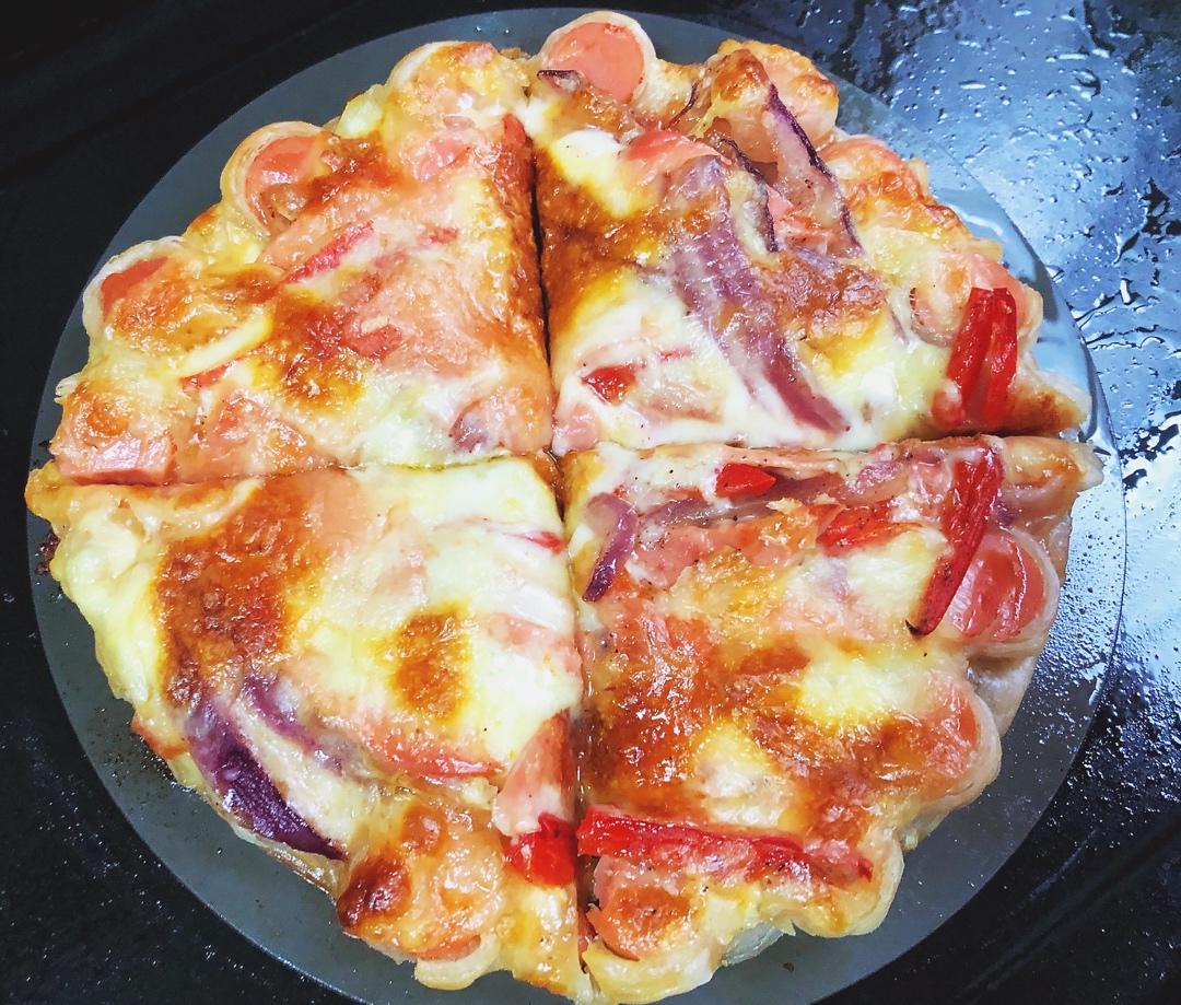 手抓饼版披萨