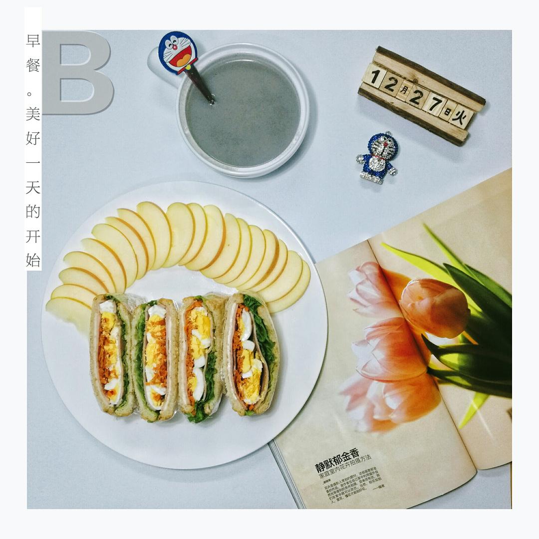 如何做超厚的沼三明治~详细tip！牛油果鸡蛋午餐肉三明治~