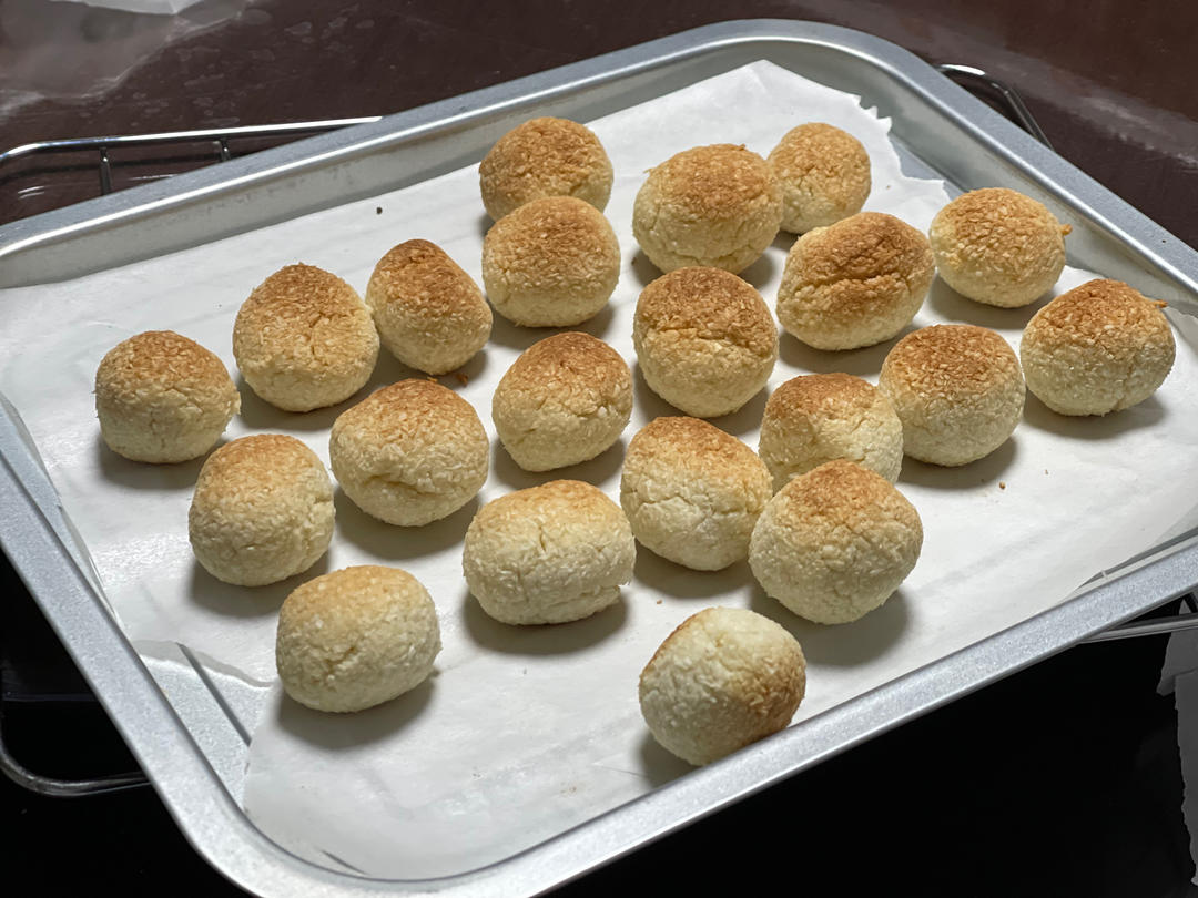 消耗蛋白❗️无需打发❗️超好吃的蛋白椰蓉球❗️