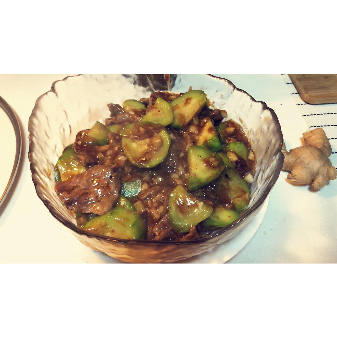 丝瓜炒牛肉
