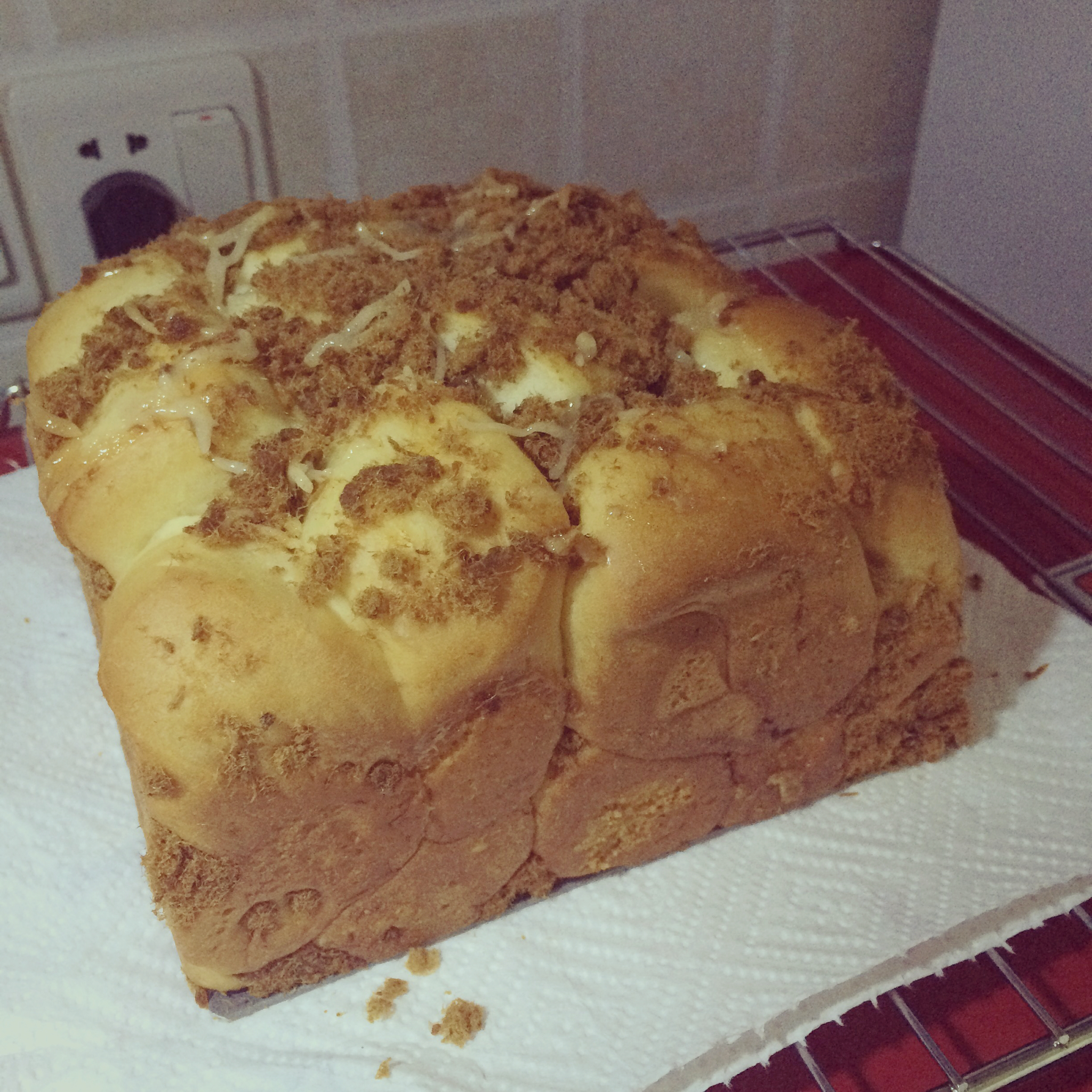 肉松手撕面包—超软会爆浆的面包哟