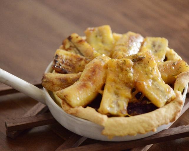 紫薯焦糖香蕉派的做法