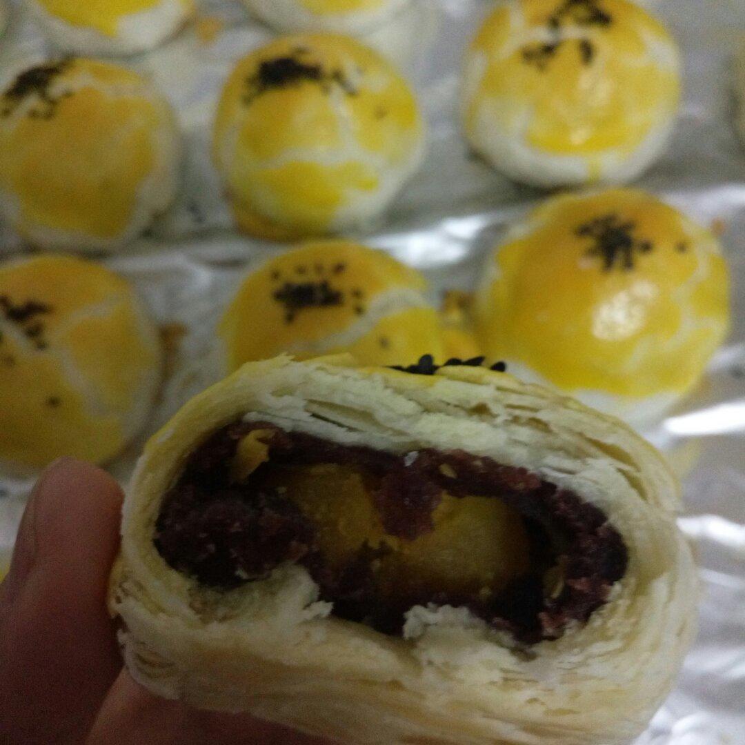 蛋黄酥~紫薯、抹茶、原味~花好月圆，中秋快乐~内附一次做六色蛋黄酥方法~