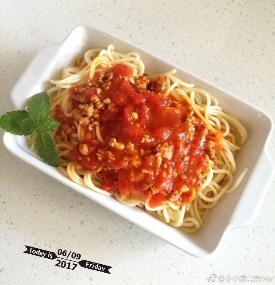 番茄肉末意大利面