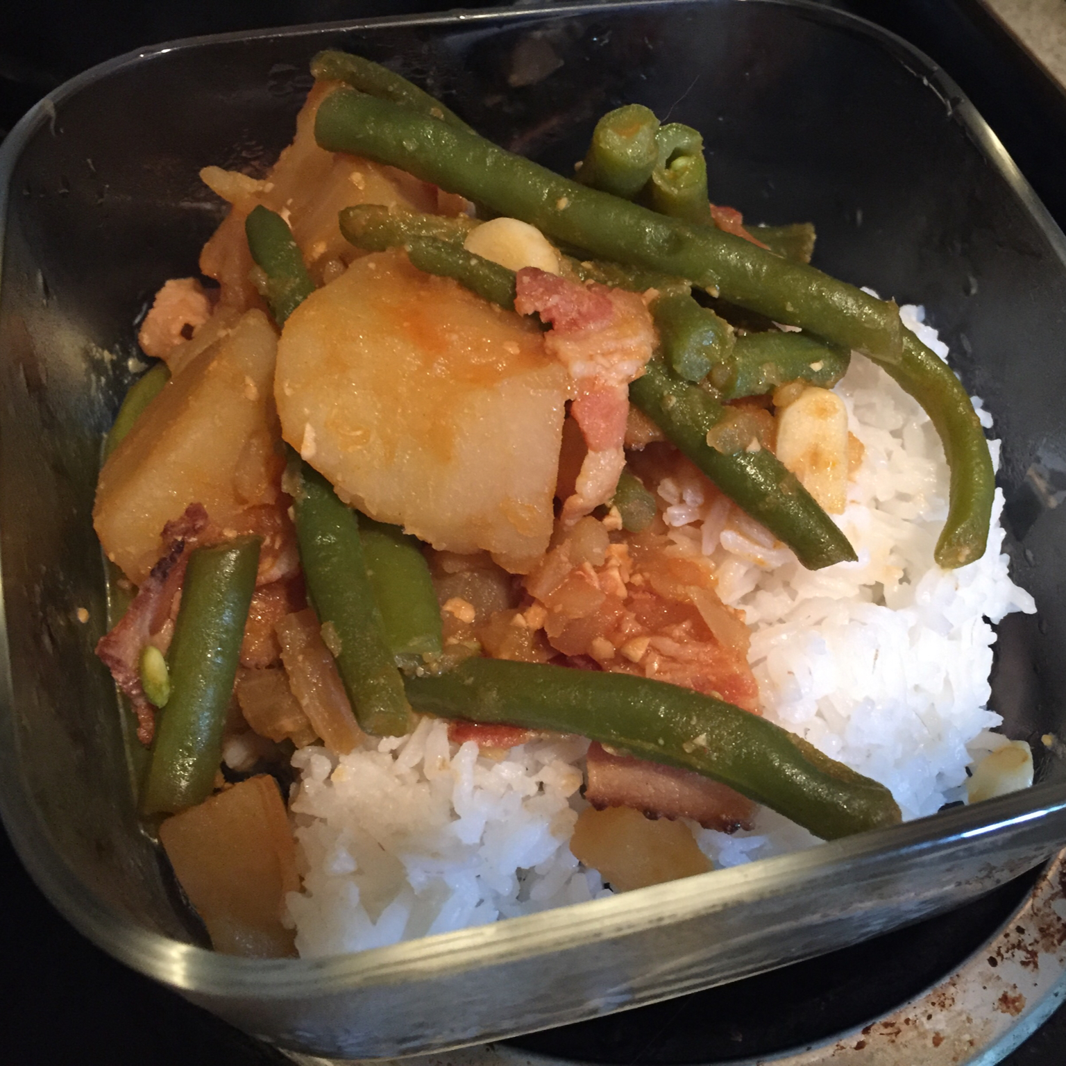 土豆炖豆角