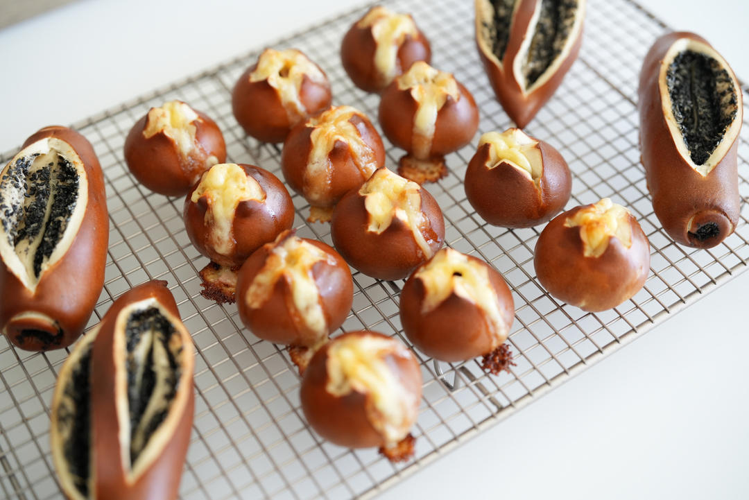 碱水面包制作要点｜芝士碱水球+黑芝麻碱水棒自由