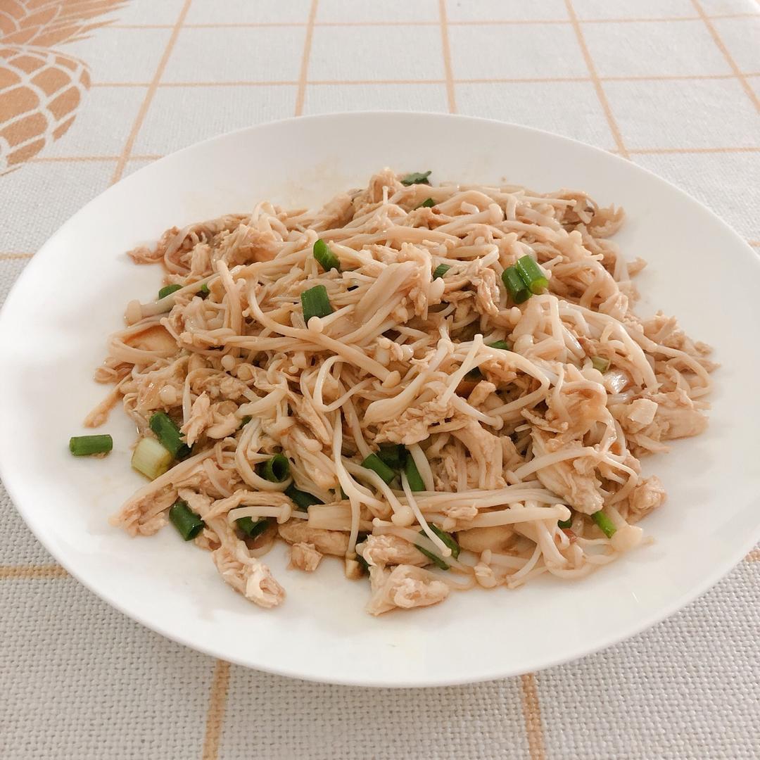 金针菇拌鸡丝